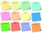 colorful post it with months - calendar icon illustration