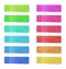 Colorful post note paper stickers set isolated on white