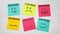Colorful post-it notes