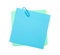 Colorful post-it notes with clip