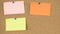 Colorful post-it notes on scrum project bulletin board