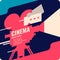 Colorful poster cinema. vector illustration in flat style