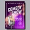 Colorful Poster Of Comedy Show In Club Vector