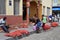 Colorful potato sellers