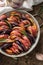 Colorful Potatoes Slices ready To Roast