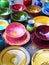 Colorful pottery handicrafts