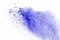 Colorful of powder explosion on white background. Colored dust e