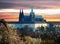 Colorful Prague gothic Castle