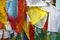 Colorful prayerflags at Burning Lake, a religious site, Jakar, Bumthang Valley, Bhutan