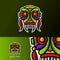 Colorful primitive mask mascot gaming sport esport logo template
