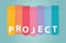 Colorful project banner made with sticky notes