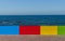 Colorful promenade, coastline mediterranean