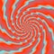 Colorful propelelr makes funny abstract spirals in warm colors.  The psychedelic helix