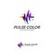 Colorful Pulse Logo minimalist vector, Colorful Pulse Icon Template, Creative design