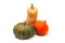 Colorful pumpkin and squash, Red Kuri, Kabocha, Butternut