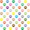 Colorful puppy paws pattern