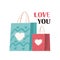 colorful purchases seasonal shopping sale valentines day celebration concept greeting card banner invitation