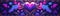 Colorful Purple Abstract Heart Fantasy Floral Decor