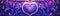 Colorful Purple Abstract Heart Fantasy Floral Decor