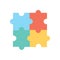 Colorful puzzle icon