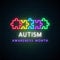 Colorful puzzle symbol of Autism awareness month.