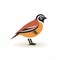 Colorful Quail Icon: Minimalistic 2d Design For Business Or Logo