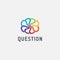 Colorful Question cloud logo icon vector template