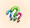 Colorful question marks design template