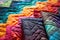 colorful quilt patterns close-up with natural light