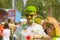 Colorful race near sports complex Luzhniki. The Color Run is a all-russian hosted dynamic event with several thousand competitors