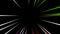 Colorful radial shining speed line. Abstract fast motion in black background.