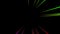 Colorful radial shining speed line. Abstract fast motion in black background.