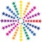 Colorful Radial Star Graphic