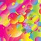 Colorful Rainbow Bubble geometric art illustration background