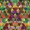 Colorful rainbow camouflage triangle continuous pattern