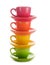 Colorful rainbow cups