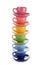 Colorful rainbow cups