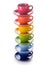 Colorful rainbow cups