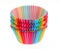 Colorful rainbow forms to make cupcakes from paper isolated on w