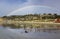 Colorful Rainbow at La Jolla Shores Pacific Ocean Coastline