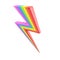 Colorful rainbow lightning icon