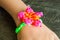 Colorful Rainbow loom bracelet rubber bands fashion