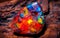 Colorful Rainbow Opal Stone Gem - Vibrant Beauty and Mesmerizing Colors, Generative AI