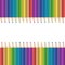 Colorful rainbow pencil frame vector