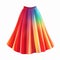 Colorful Rainbow Skirt Design - Minimalist Vector Illustration