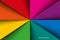 Colorful rainbow triangles background with shadows