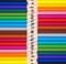 Colorful rainbow wooden pencils background, back to school, creativity concept