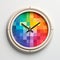Colorful Rainbowcore Clock With Realistic Color Palette Design