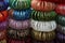 Colorful Rajasthani bangles, being sold at famous Sardar Market and Ghanta ghar Clock tower in Jodhpur, Rajasthan, India