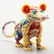 Colorful Rat Construction Toy: Photorealistic Art In 3d Lego Style